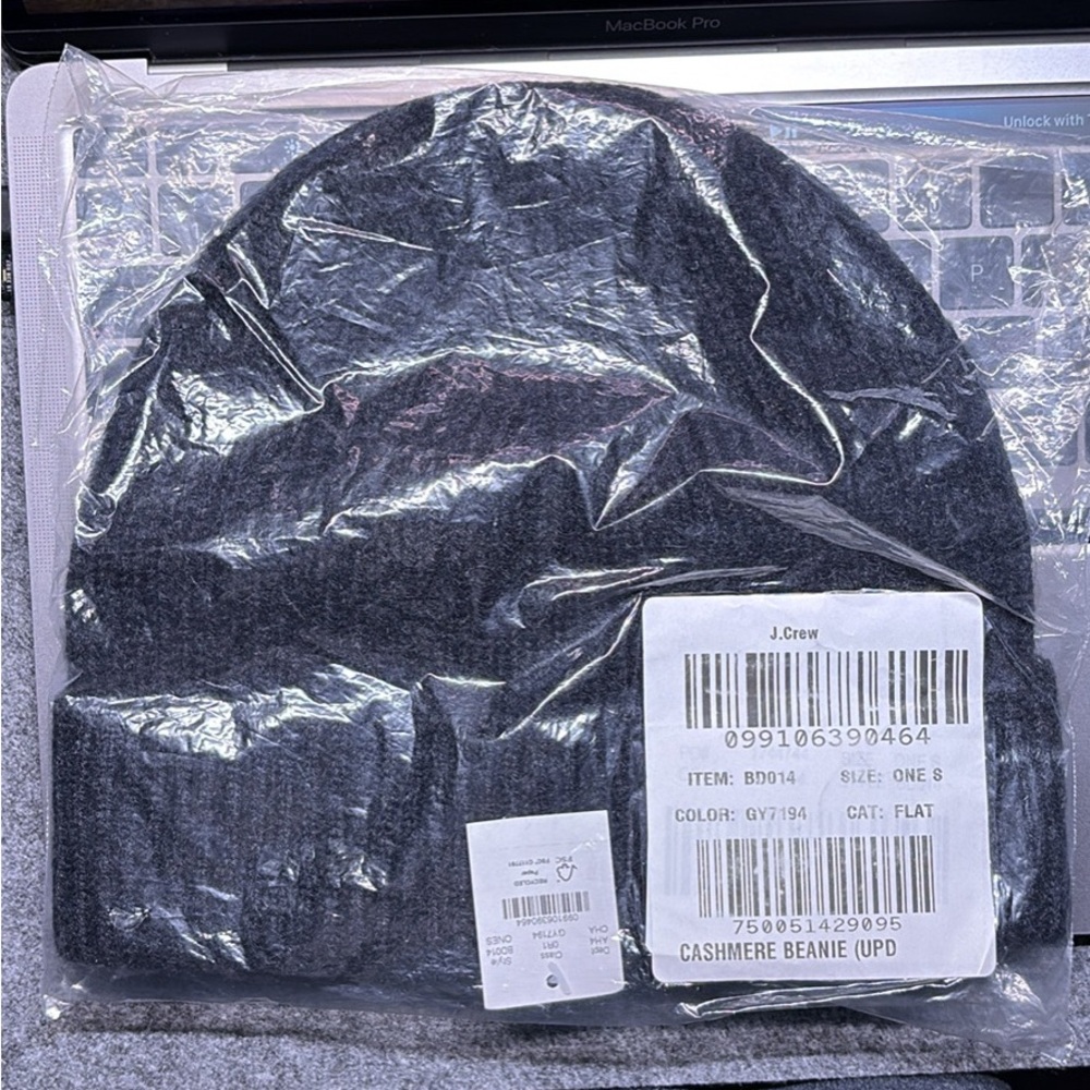 J. Crew Charcoal Cashmere Beanie